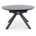 HALMAR Vertigo okrúhly rozkladací jedálenský stôl čierny mramor / čierna