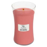 WoodWick Melón a ružový krištál, Sviečka oválna váza, 609.5 g