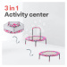 Trampolína Activity Center 3-in-1 Pink smarTrike skladacia okrúhla s obvodom 92 cm s rúčkou bazé