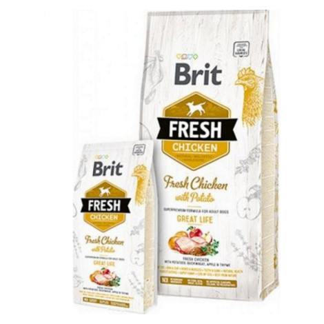 BRIT Fresh Adult Great Life kura so zemiakom 2,5kg