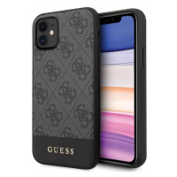 Kryt Guess GUHCN61G4GLGR iPhone 11 grey hard case 4G Stripe Collection (GUHCN61G4GLGR)