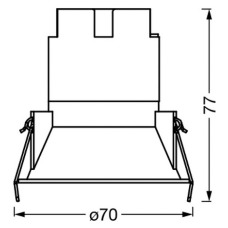 OSRAM LED-vstavaný reflektor TWIST, biela/strieborná, 840, Ø 7 cm, kov
