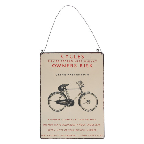 Kovová ceduľa 17x23 cm Retro Bicycle – Rex London