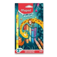 Maped Pastelky trojhranné JUMBO JUNGLE FEVER sada 12ks