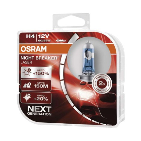 OSRAM Night Breaker Laser H4 P43t 64193 12V 55W NBL, 2 ks