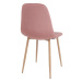Norddan 21211 Dizajnová jedálenská stolička Myla, ružová, svetlé nohy