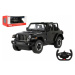 Auto RC Jeep Wrangler Rubicon RASTAR čierny plast 29cm 2,4 GHz na diaľk. ovl. na bat.