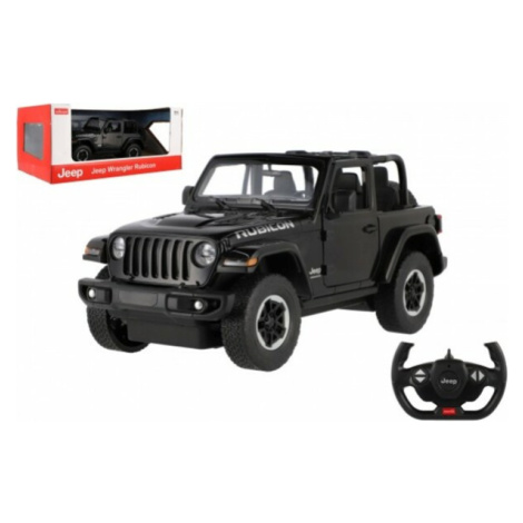 Auto RC Jeep Wrangler Rubicon RASTAR čierny plast 29cm 2,4 GHz na diaľk. ovl. na bat. Teddies