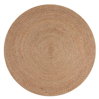 Jutový okrúhly koberec v lososovej farbe/v prírodnej farbe ø 133 cm Capri – Flair Rugs