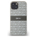 DKNY PU Leather Repeat Pattern Tonal Stripe Zadný Kryt pre iPhone 14 Beige