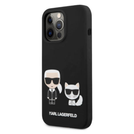 Silikónové puzdro Karl Lagerfeld na Apple iPhone 13 Pro KLHCP13LSSKCK Karl and Choupette Liquid 