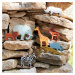 Drevené divoké zvieratká na poličke 8 ks Safari set Tender Leaf Toys krokodíl, slon, zebra, anti