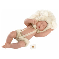Llorens 63203 NEW BORN CHLAPČEK - spiaca realistická bábika s celovinylovým telom