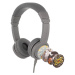 Slúchadlá Wired headphones for kids Buddyphones Explore Plus, Grey (4897111740125)