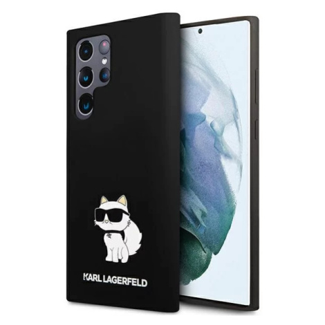 Kryt Karl Lagerfeld Samsung Galaxy S23 Ultra hardcase black Silicone Choupette (KLHCS23LSNCHBCK)