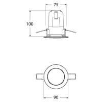 LED svietidlo Teresa 90, GU10, CCT, 3,5 W, čierne