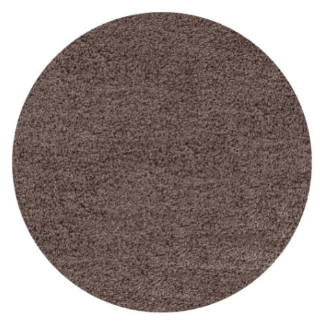 Kusový koberec Life Shaggy 1500 mocca kruh - 200x200 (průměr) kruh cm Ayyildiz koberce