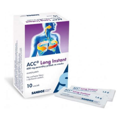 ACC Long Instant  600 mg perorálny prášok vo vrecku 10 kusov