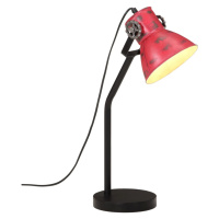 vidaXL Stolová lampa 25 W šmuhovaná červená 17x17x60 cm E27