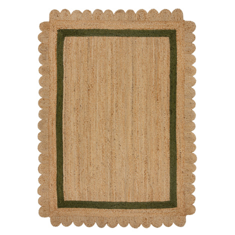 Kusový koberec Grace Jute Natural/Green Rozmery kobercov: 120x170