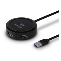 AXAGON HUE-P1A 4x USB3.2 Gen 1 ROUND hub, micro USB power IN, 30cm USB-A cable