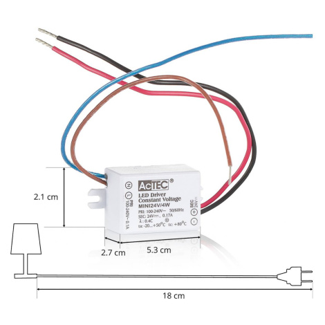 AcTEC Mini LED budič CV 24V, 4W, IP65