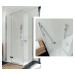 CERSANIT - Sprchovací kút JOTA štvorec 90x195, kyvný, ľavý, číre sklo S160-001