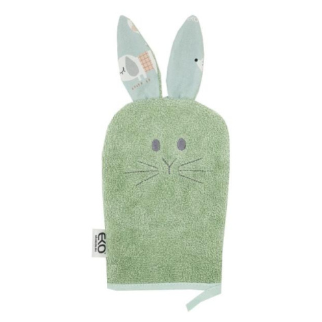 EKO Žinka bavlnená s uškami Bunny Olive green 20x15 cm