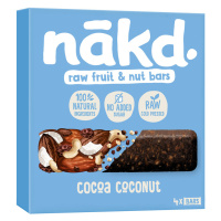 NAKD Cocoa coconut raw tyčinky z ovocia a orechov s kokosom 4 x 35 g