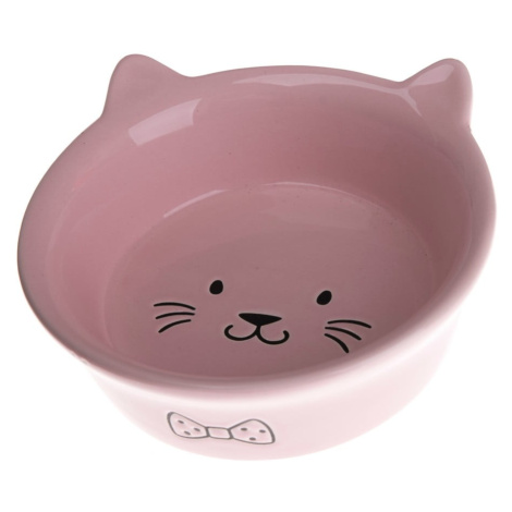 Ružová keramická miska pre mačky Dakls, ø 14 cm