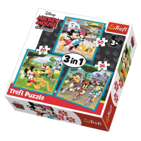 Trefl Puzzle 3v1 Mickey Mouse s priateľmi  Disney Standard Characters