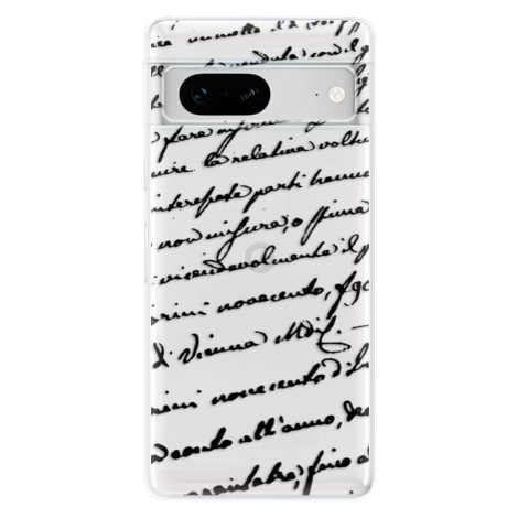 Odolné silikónové puzdro iSaprio - Handwriting 01 - black - Google Pixel 7 5G