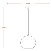 LEDVANCE závesné svetlo Guľa, Ø 26 cm, hnedá, vlnitá lepenka, E27