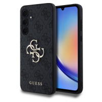 Guess PU 4G Metal Logo Zadný Kryt pre Samsung Galaxy A35 5G Grey