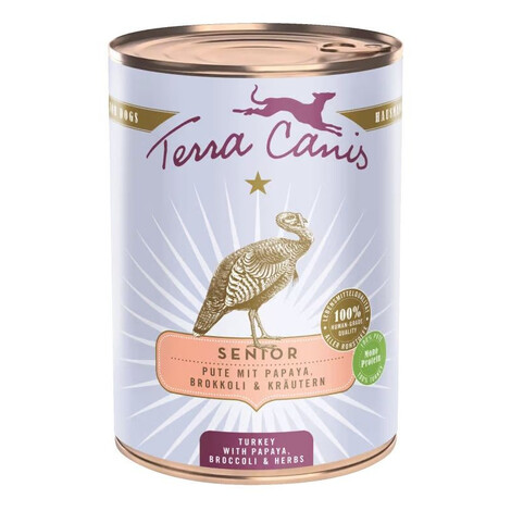 Terra Canis ﻿Senior﻿ ﻿Turkey with papaya, broccoli & herbs 400 g