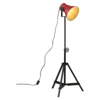 vidaXL Podlahová lampa 25 W šmuhovaná červená 35x35x65/95 cm E27