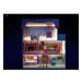 mamido  Drevený domček pre bábiky s LED osvetlením ružový