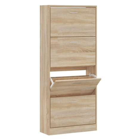 vidaXL Botník dub sonoma 63x24x147 cm spracované drevo