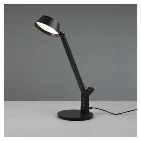 Stolná LED lampa Ava s funkciou stmievania, čierna TRIO