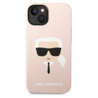 Karl Lagerfeld MagSafe Kompatibilný Kryt Liquid Silicone Karl Head pre iPhone 14 Max Pink