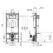 ALCADRAINSádromodul - predstenový inštalačný systém s chrómovým tlačidlom M1721 + WC DEANTE Jasm