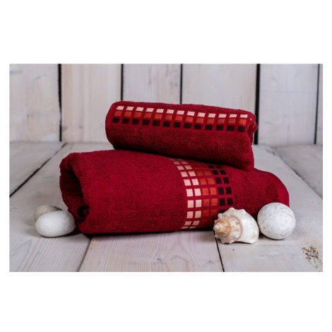 Červený bavlnený uterák 100x50 cm Darwin - My House