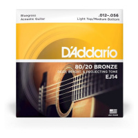 D'Addario EJ14 80/20 Bronze Light Top/Medium Bottom - .012 - .056