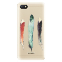 Odolné silikónové puzdro iSaprio - Three Feathers - Xiaomi Redmi 6A