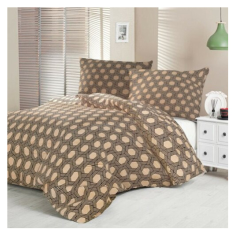 Kvalitex Saténové povlečení Luxury Collection Carero béžová, 220 x 200 cm, 2 ks 70 x 90 cm