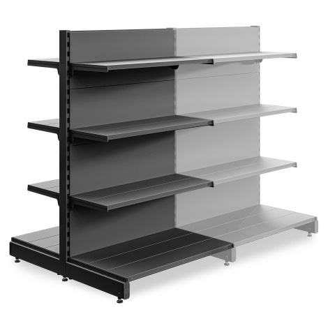 Marbo Regál do predajne obojstranný dodatkový 133x83x98 - 4 políc