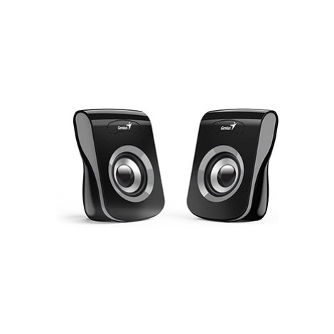 Genius reproduktory SP-Q180 31730026400, 2.0, 6W, černošedé, regulace hlasitosti, stolní, 150Hz-