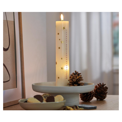 Sviečka z pravého vosku s LED ako adventný kalendár Tchibo