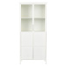 Biela kovová vitrína 35x150 cm Miya – White Label