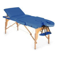 KLARFIT MT 500, masážny stôl, 210 cm, 200 kg, sklápací, jemný povrch, taška, modrý